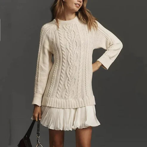 Cable Knit Mini Dress for Women